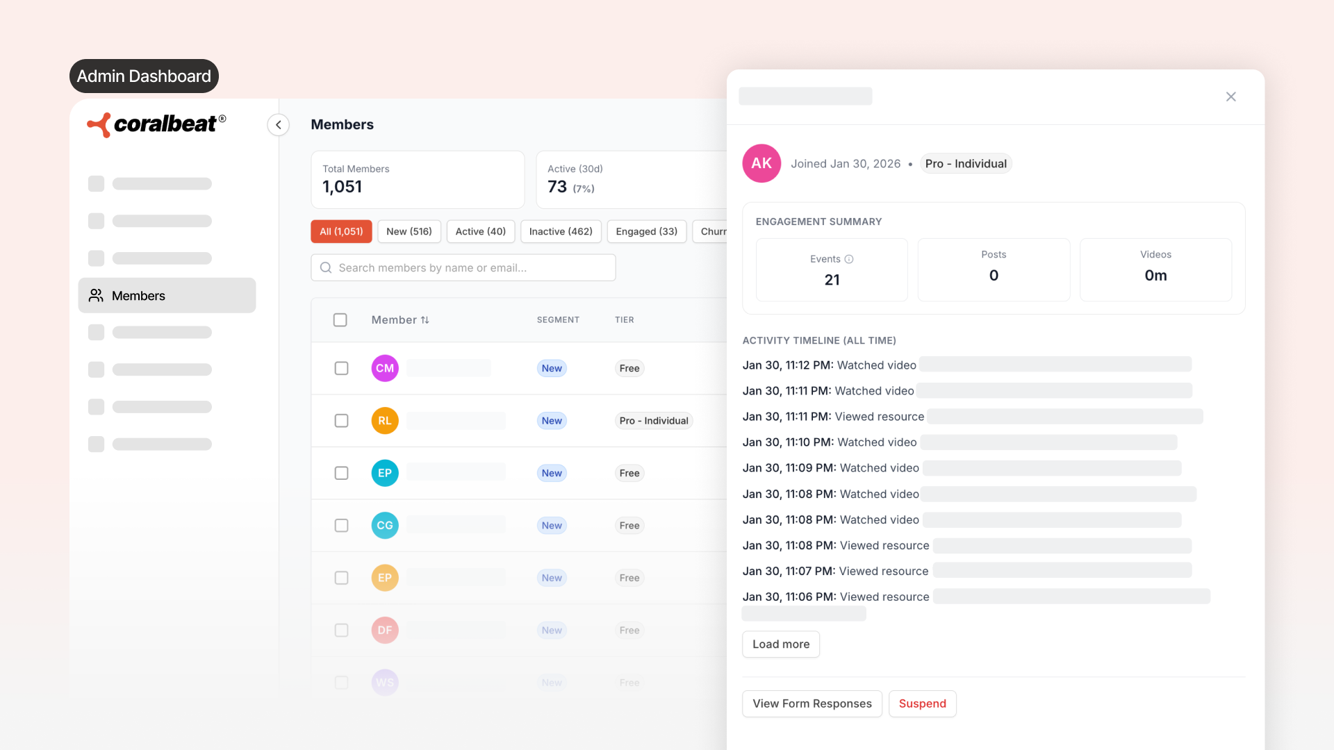 Member Management & Activity Tracking